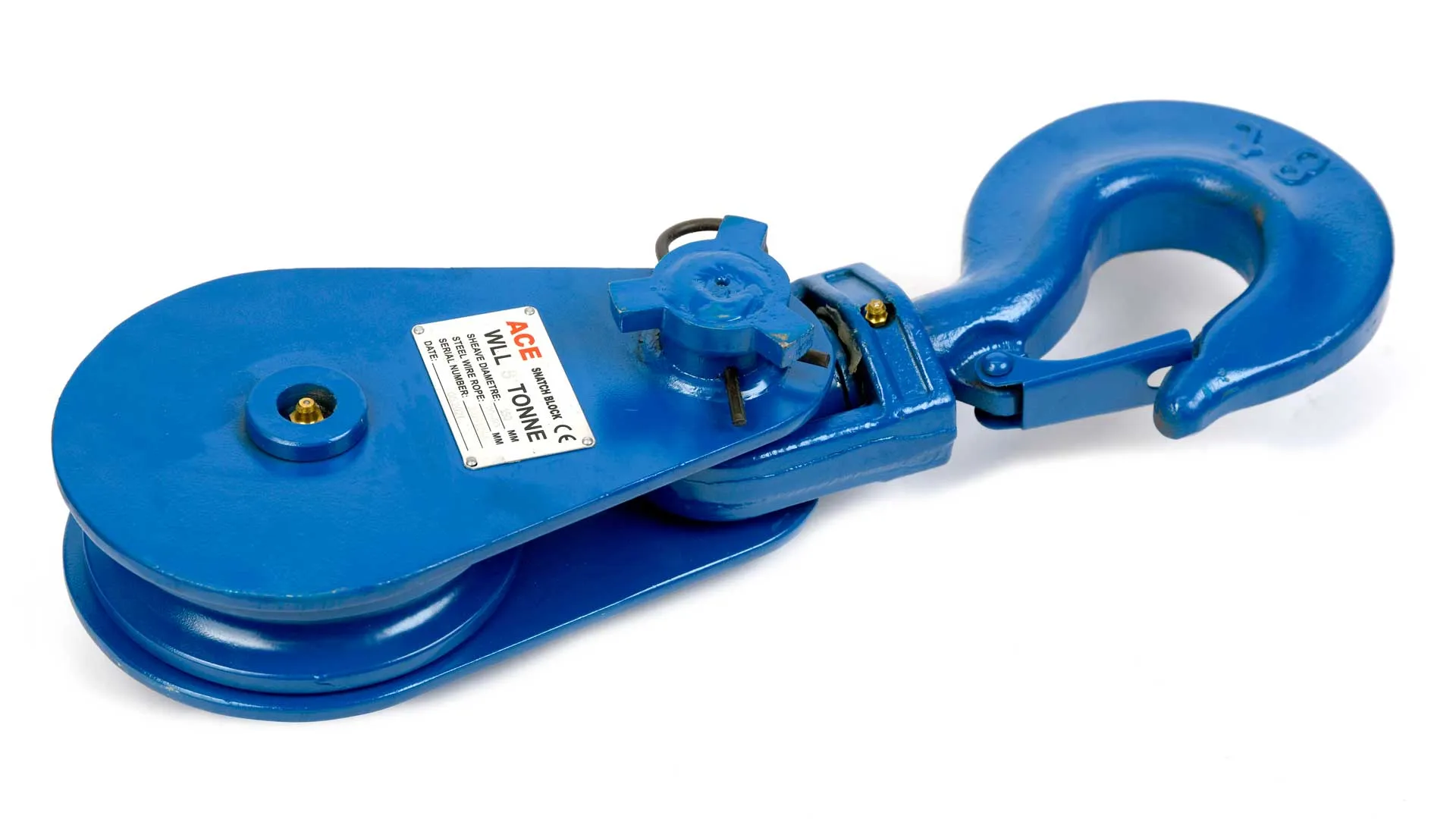 Snatch Block 8 Ton (20-22mm wire dia) c/w hook
