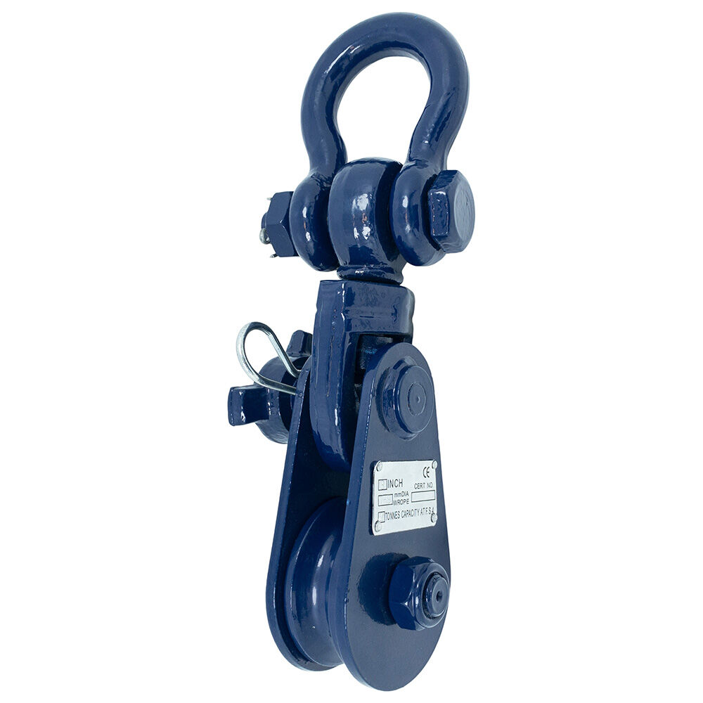 6" x 8 Ton W.L.L Wire Rope Snatch Block Bow Shackle Head 20mm-22mm Rope