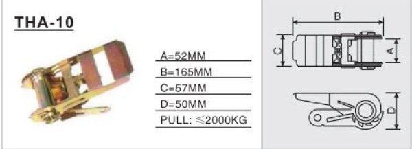 THA-10 Ratchet / Cam Buckle， surface spray process, not easy to rust, no deformation