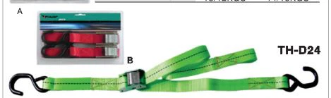 TH-D24 Ratchet Tie Down, use to fix functions when transporting, moving, shipping or storing goods.