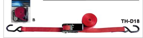 TH-D18 Ratchet Tie Down, use to fix functions when transporting, moving, shipping or storing goods.
