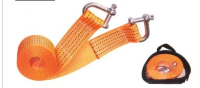 THC-18 TOW STRAP, equipped with metal towing hooks or shackles