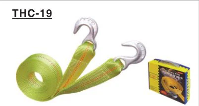 THC-19 TOW STRAP, equipped with metal towing hooks or shackles