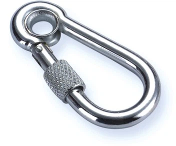 Snap Hook with Eye and Screw, Stainless Steel, AISI304 or 316