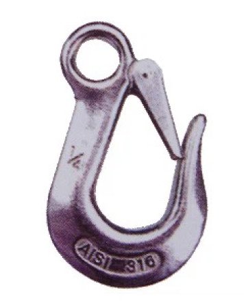Eye Slip Hook, Stainless Steel, AISI304 or 316 Eye Slip Hook with Safety Latch