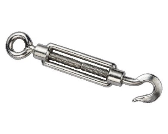 DIN1480 Turnbuckle, Stainless Steel, AISI 304 or 316 Hook/Eye, Eye/Eye, Hook/Hook